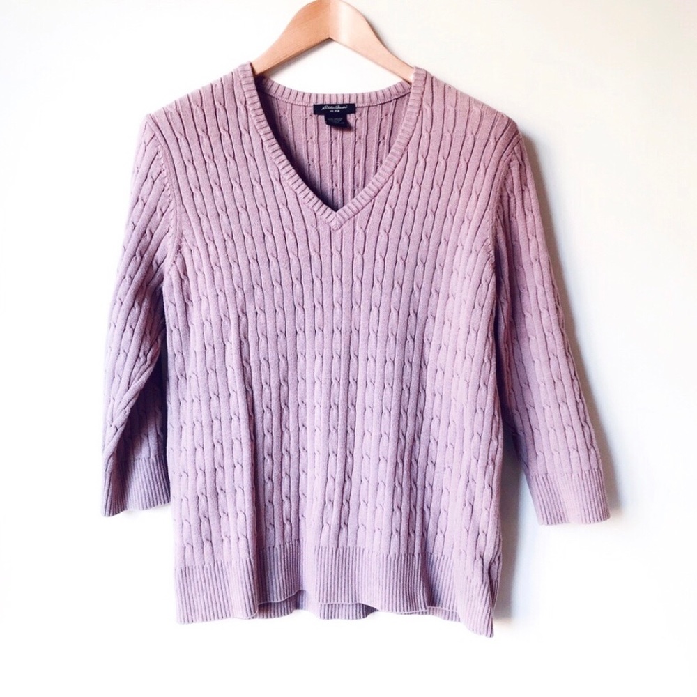 Eddie Bauer Women’s Stretch Cable Knit Sweater